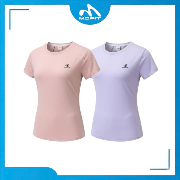 Áo Thể Thao DoubleFish - Form Slim Fit, nữ , Ôm Nhẹ, Tôn Dáng, Co Giãn, Thoáng Khí, Tập Gym, Chạy Bộ