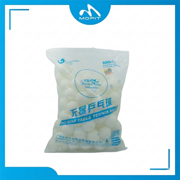 Bóng Bàn Double Fish V40+ 0 Sao – Bóng Nhựa ABS 40+ Tập Luyện, Túi 100 Quả Giá Tốt