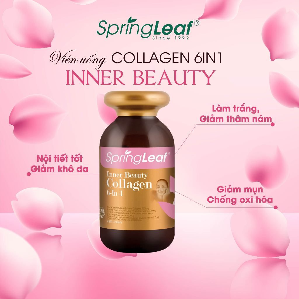 Cách Nhận Biết Viên Uống Collagen 6 In 1Inner Beauty SpringLeaf Thật Giả