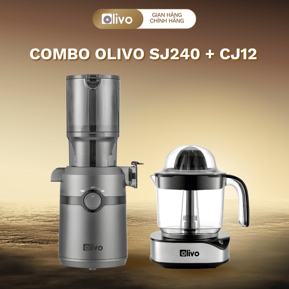 Combo Máy Ép Chậm OLIVO SJ240 - Máy Vắt Cam OLIVO CJ12, Giải Pháp Hoàn Hảo Cho Gian Bếp