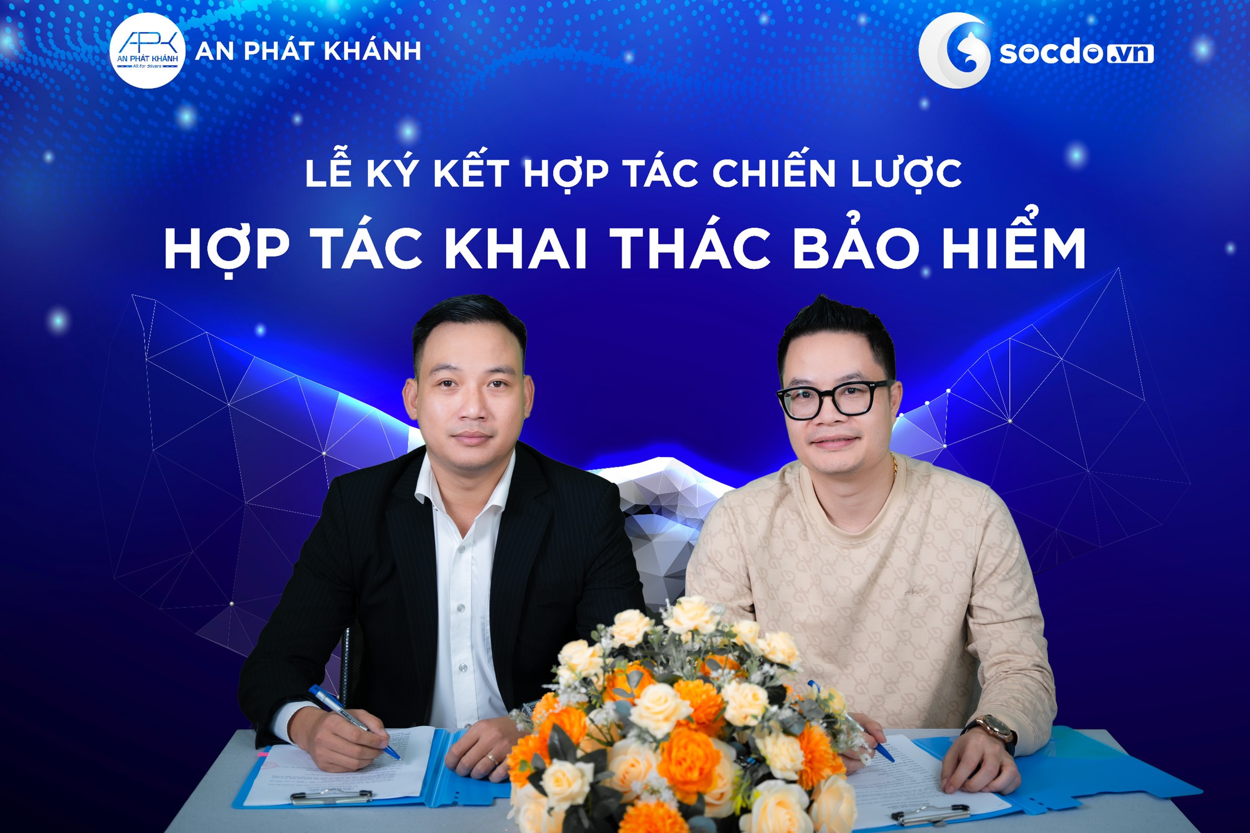 Lễ kí kết hợp tác chiến lược hợp tác khai thác bảo hiểm giữa Công ty CP An Phát Khánh và Công ty CP Sóc Đỏ