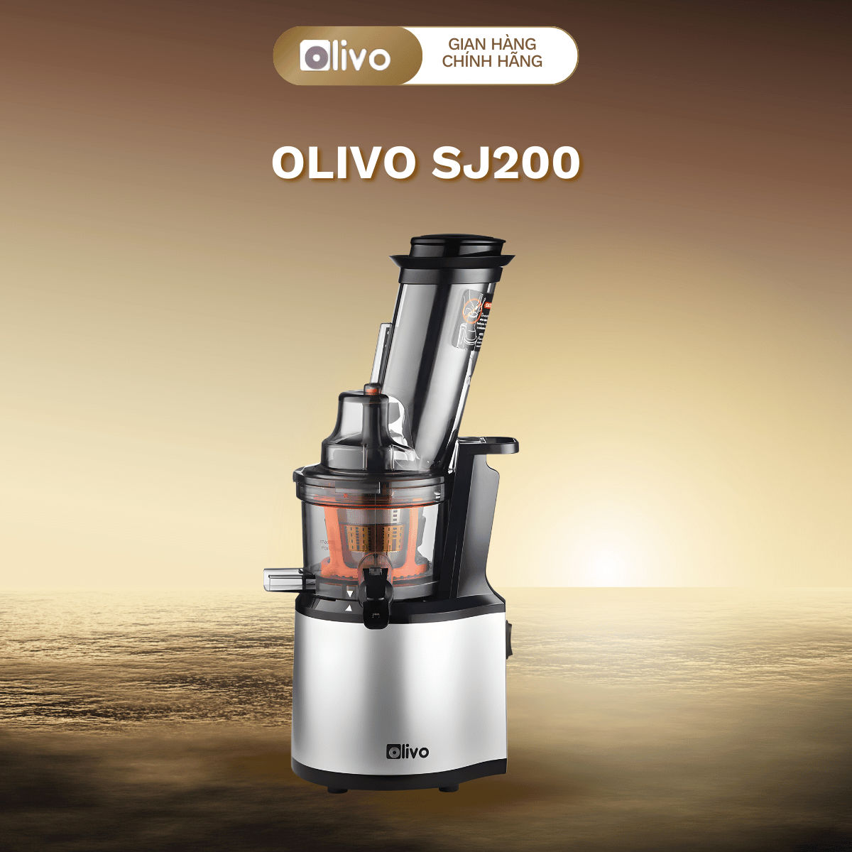 Máy Ép Chậm OLIVO SJ200 Đa Năng - Ép Kiệt Bã 98% - Tốc Độ Chậm 39 vòng/phút