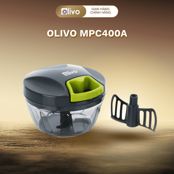 Máy xay mini cầm tay OLIVO MPC400A - máy xay thực phẩm đa năng kéo dây, lưỡi dao inox sắc bén