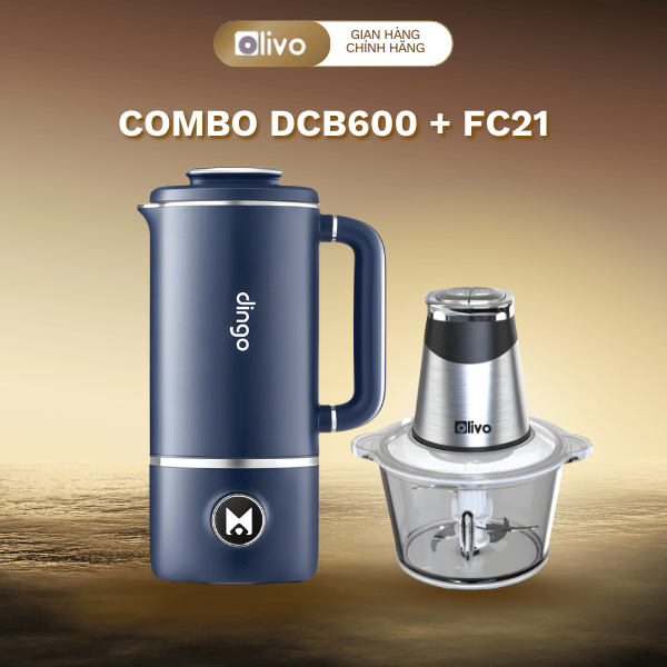 Máy Xay Nấu Đa Năng Mini DINGO DCB600 - Máy Xay Thực Phẩm Đa Năng OLIVO FC21, Chinh Phục Mọi Công Thức Nấu Ăn Dễ Dàng